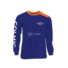 Majica COLMIC T-shirt dugi rukav plavo/narančasta